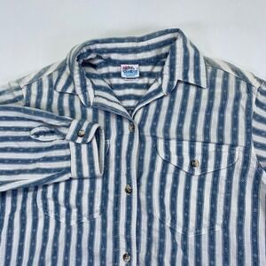 Vintage 90s OshKosh B'Gosh Striped Button Down Shirt Long Dress Size 10